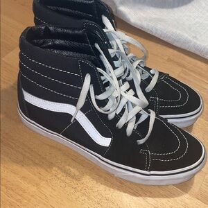 Vans Black and White High-Top Sneakers
